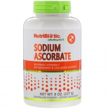 Витамины NutriBiotic Sodium Ascorbate Vitamine C, antioxidant + collagen support 227 гр