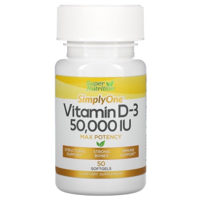  Super Nutrition Vitamin D-3 50000 IU 50 