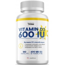 Health Form Vitamin D3 600 IU 180 