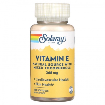 Витамины Solaray Vitamin E 400 ME100 капсул